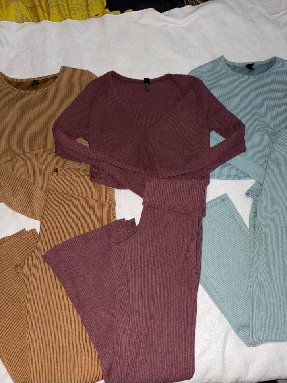 wild fable Rib-Knit Pants & Tops BUNDLE
